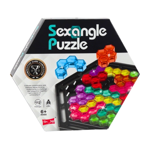 Sexangle Logic Puzzle Tetris 16 Blocks 112 Tasks