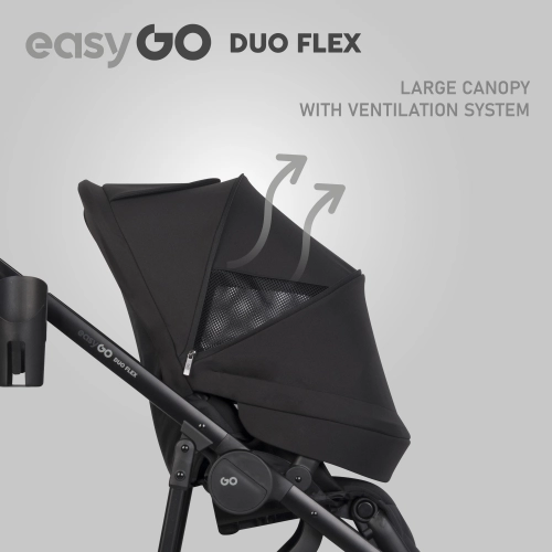 Siedzisko spacerówki do wózka dziecięcego EasyGo Duoflex Ebony Black
