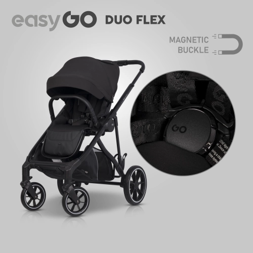 Siedzisko spacerówki do wózka dziecięcego EasyGo Duoflex Ebony Black