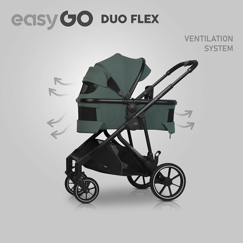 Siedzisko spacerówki do wózka dziecięcego EasyGo Duoflex Sage Green