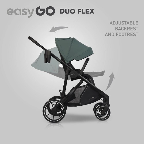Siedzisko spacerówki do wózka dziecięcego EasyGo Duoflex Sage Green
