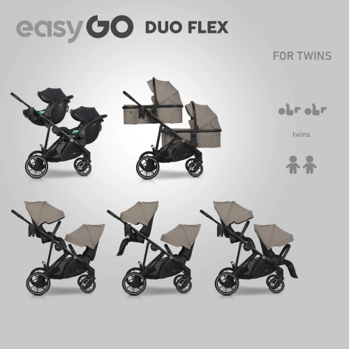 Siedzisko spacerówki do wózka dziecięcego EasyGo Duoflex Savana Beige