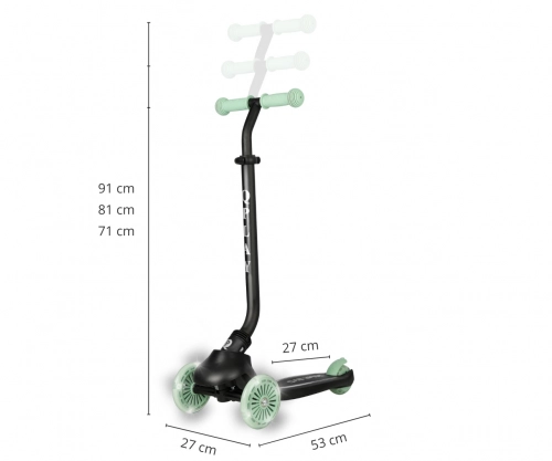 Skrejritenis Qplay Hulajnoga Sema Evo 3in1 Green