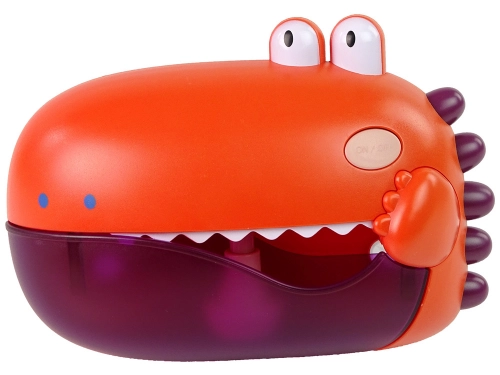 Soap Bubble Bath Toy Red Dinosaur with Batteries