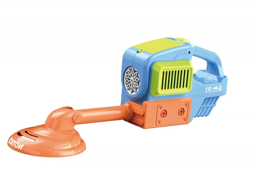 Soap Bubble Machine Lawn Mower Trimmer Two Fluids Blue