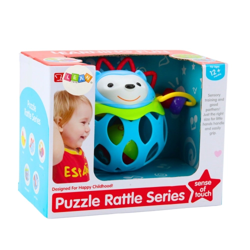 Soft Ball Hedgehog Ball With Rattle Sensory Toy Blue