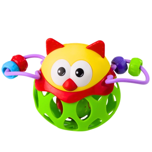 Soft Ball Owl Ball With Rattle Sensory Toy Green