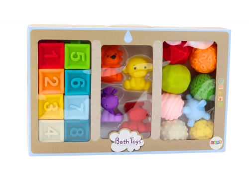 Soft Educational Bath Blocks 20 Pieces Animals Shapes