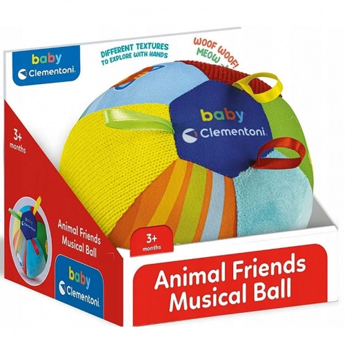 Soft Musical Ball with Animals Clementoni 17475