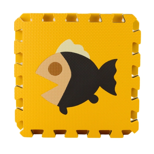 Soft Puzzle Educational Mat EVA Foam Animals Brown 16 pcs.