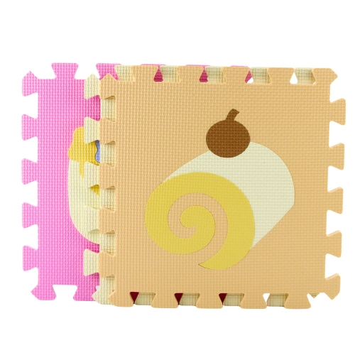 Soft Puzzle Educational Mat EVA Foam Fruits Sweets Pastel 16 pcs.