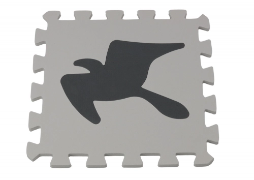 Soft Puzzle Mat Contrasting Educational EVA Foam Gray 28 pieces.