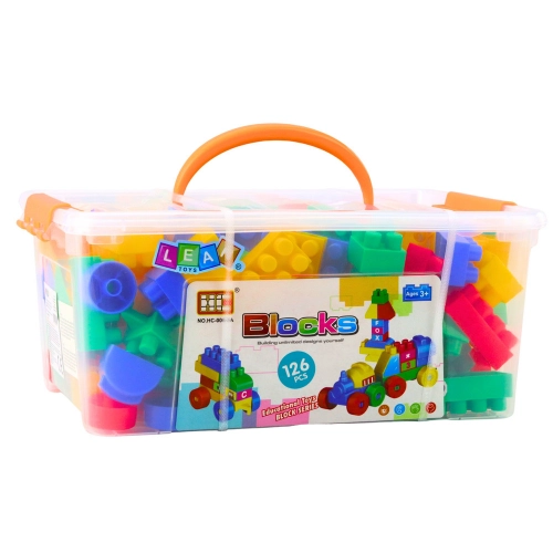 Spatial Construction Blocks in a Box, Colorful, 126 pcs.