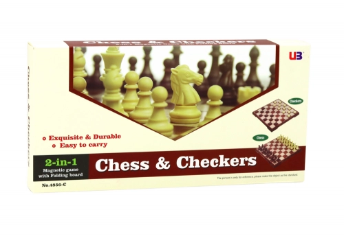 Strategy Game Chess Checkers 2in1 Board