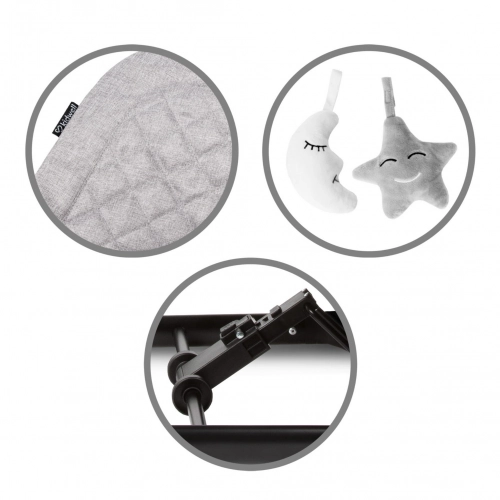 Šūpuļkrēsliņš Kidwell LARO Full Grey/Black