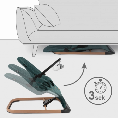 Šūpuļkrēsliņš Kidwell LARO Green/Wooden