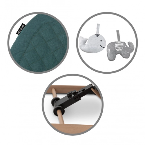 Šūpuļkrēsliņš Kidwell LARO Green/Wooden