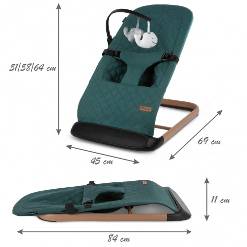 Šūpuļkrēsliņš Kidwell LARO Green/Wooden