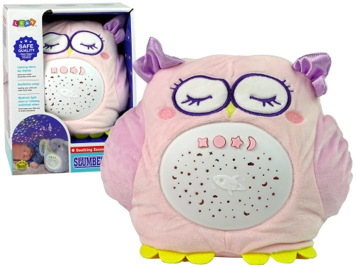 Sweet Plush Owl Colourful Star Projector Melody