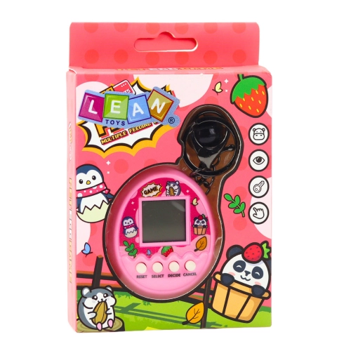 Tamagotchi Pet Egg Electronic Game 168W1 Keychain With Bell Pink