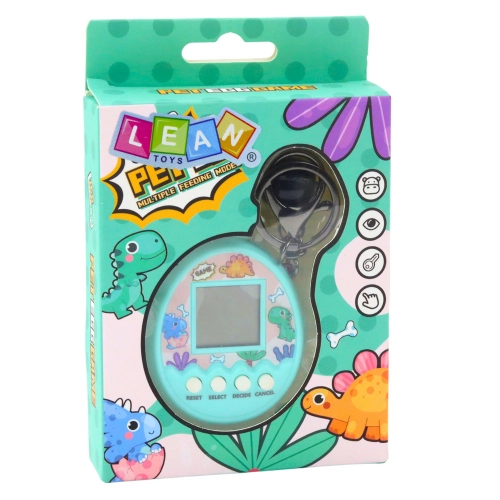 Tamagotchi Pet Egg Electronic Game 168W1 Keychain With Bell Turquoise
