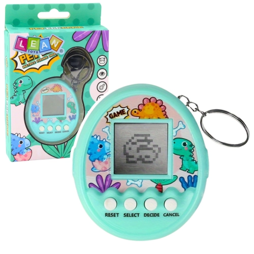 Tamagotchi Pet Egg Electronic Game 168W1 Keychain With Bell Turquoise