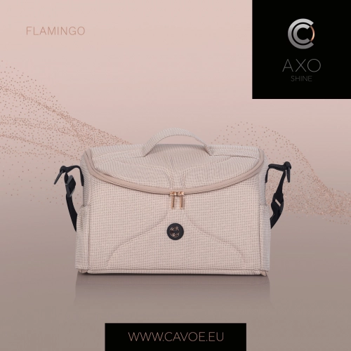 Torba do wózka dziecięcego Cavoe Axo Shine Flamingo