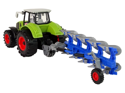 Tractor With Friction Drive Green Plow