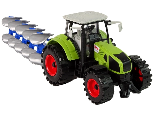Tractor With Friction Drive Green Plow