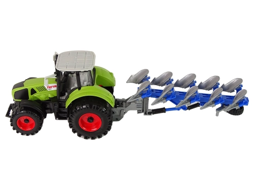 Tractor With Friction Drive Green Plow