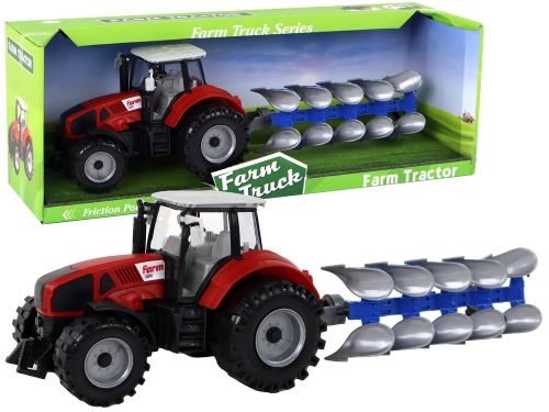 Tractor With Friction Drive Green Plow