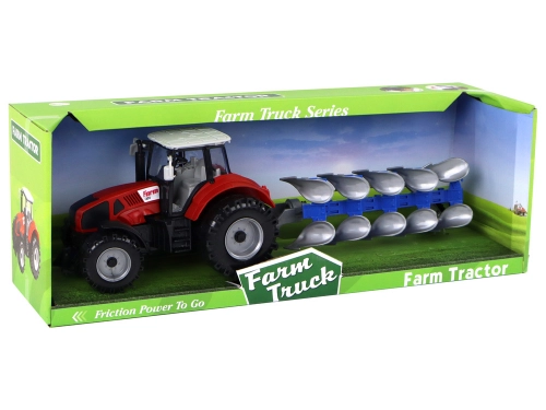 Tractor With Friction Drive Green Plow