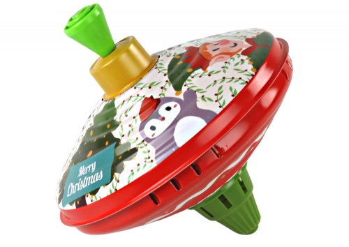 Traditional Metal Spinning Top Santa Claus Theme