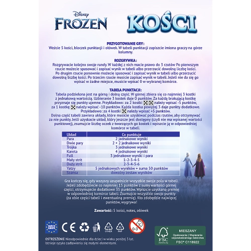 Trefl 02689 Ice Queen Dice Game