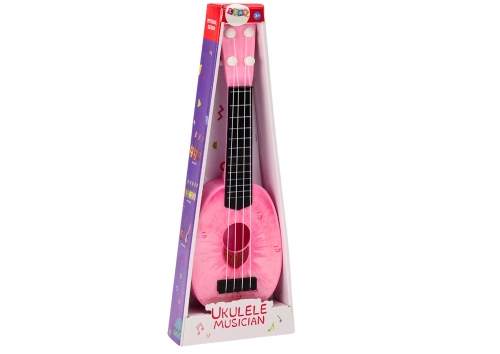 Ukulele For Children Mini Guitar 4 Strings Peach Theme Guitar Pink 15″