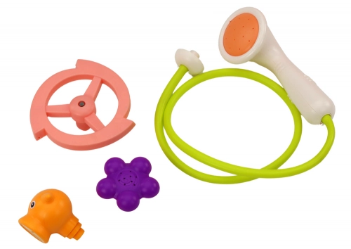 Whale Bath Toy 3 Tips Orange