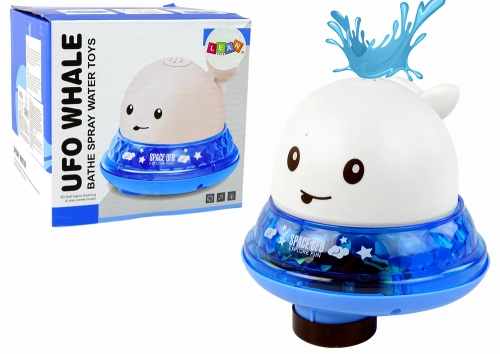 Whale Squirting Water With Stand White Bath Toy