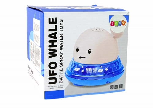 Whale Squirting Water With Stand White Bath Toy