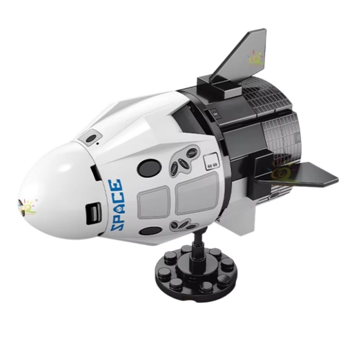 White Spaceship Construction Bricks Base 88 pcs.