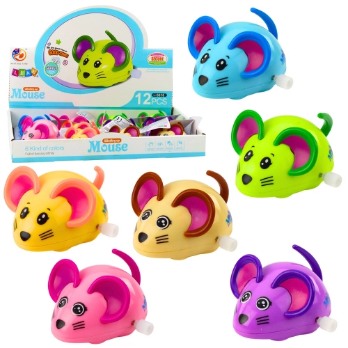 Wind-up Mouse, Drives, Moves Tail, 8cm, Mix Color