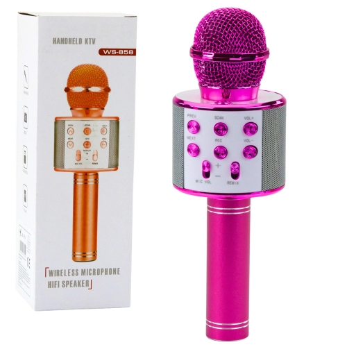 Wireless Karaoke Microphone with Bluetooth Speaker Pink