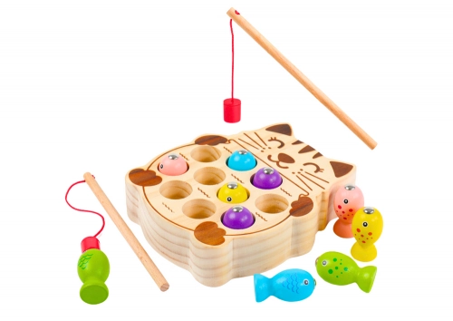 Wooden Arcade Game Catching Fish 2 Rods