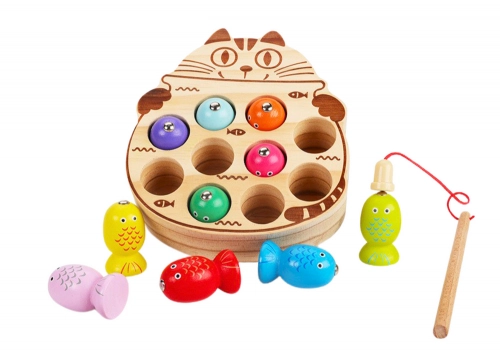 Wooden Arcade Game Catching Fish 2 Rods