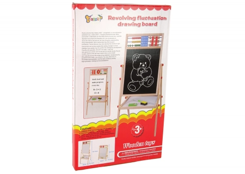 Wooden education board 2in1 Magnetic-chalkboard + Accessories Counting Table Multiplication Alphabet