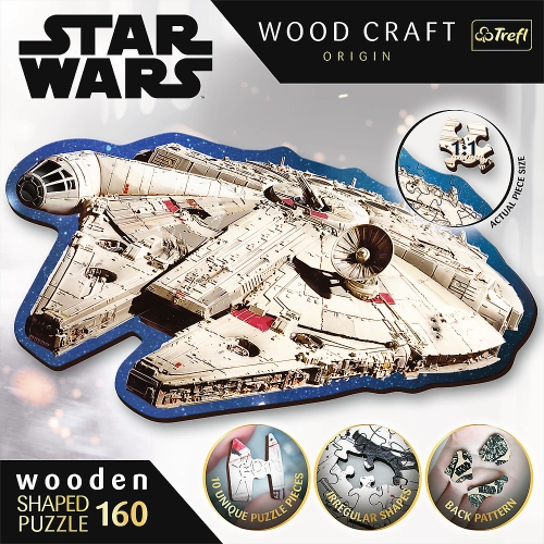 Wooden puzzle Star Wars 160 pcs Millennium Falcon Trefl 20189