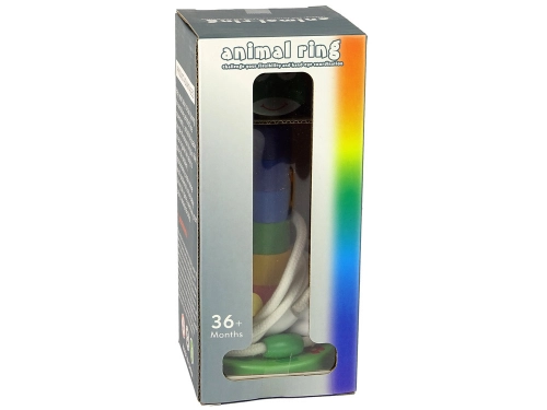 Wooden Pyramid Educational String Puzzle Animals