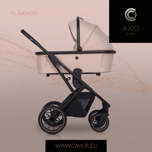 Wózek dziecięcy Cavoe Axo Shine Flamingo