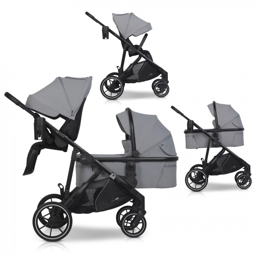 Wózek dziecięcy EasyGo Duoflex Cloudy Gray 1 siedzisko 1 gondola