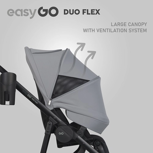 Wózek dziecięcy EasyGo Duoflex Cloudy Gray 1 siedzisko 1 gondola
