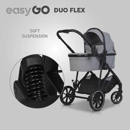 Wózek dziecięcy EasyGo Duoflex Cloudy Gray 1 siedzisko 1 gondola